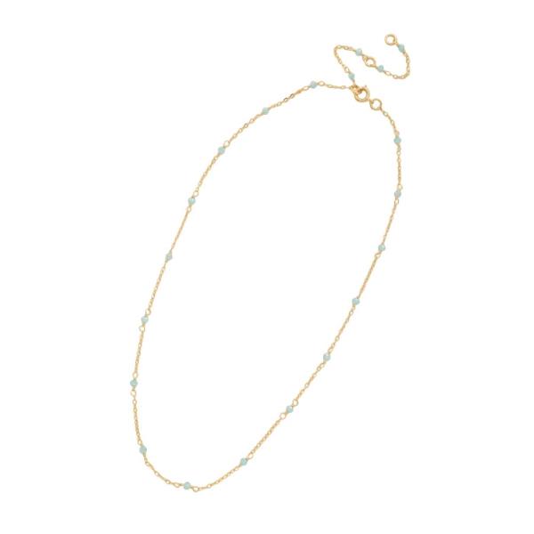 SODAJO GOLD DIPPED CHAIN LINK BEAD ACCENT NECKLACE