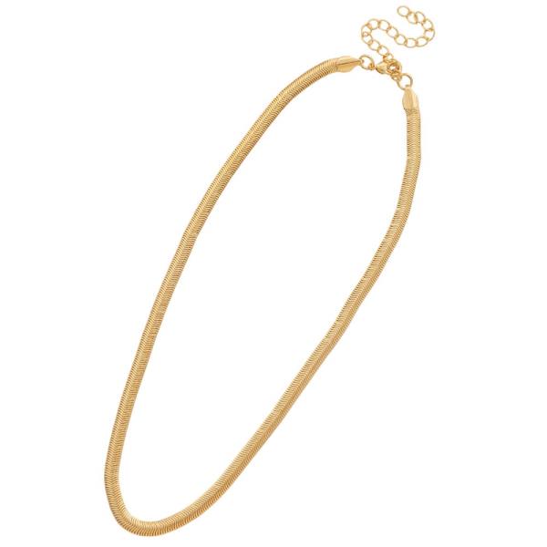 SODAJO FLAT LINK GOLD DIPPED NECKLACE