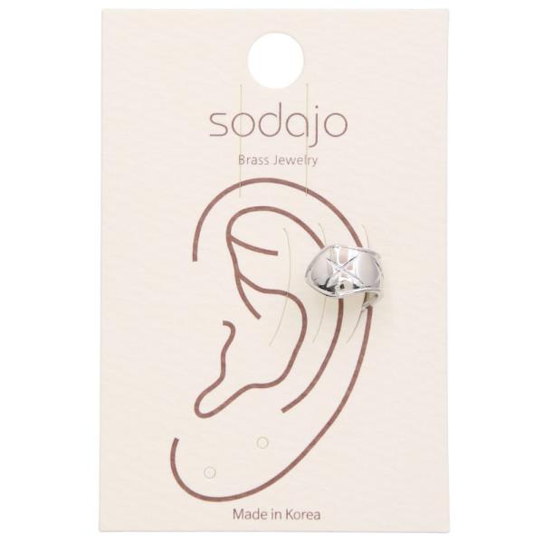 SODAJO CRISS CROSS PATTERN METAL EAR CUFF