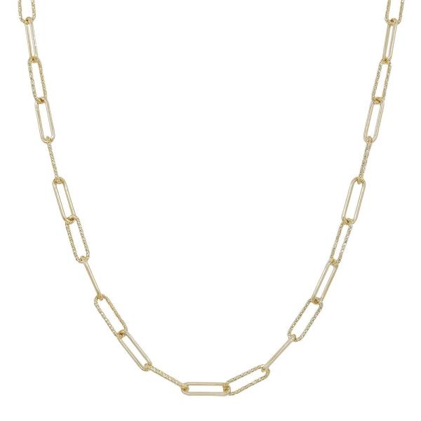 TEXTURED CLIP CHAIN SHORT NECKLACE