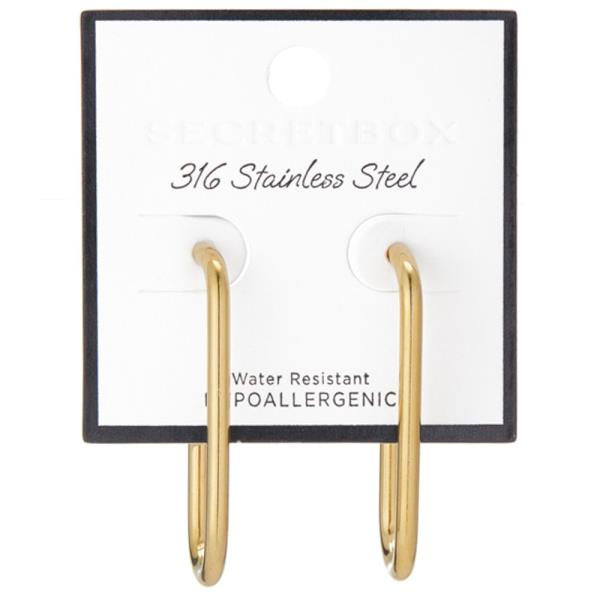 SECRET BOX STAINLESS STEEL EARRINGS