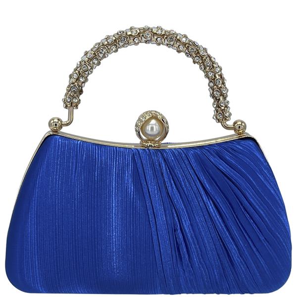 ELEGANT CHIC RHINESTONE PEARL DESIGN HANDLE EVENING BAG