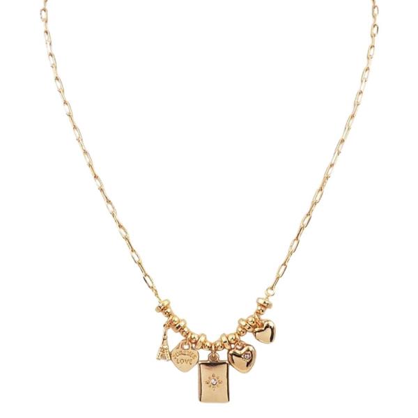 RONDELL LOVE PARIS CHARM PDT NECKLACE