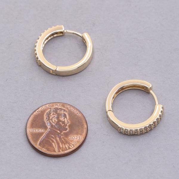 CRYSTAL EDGE HOOP EARRING