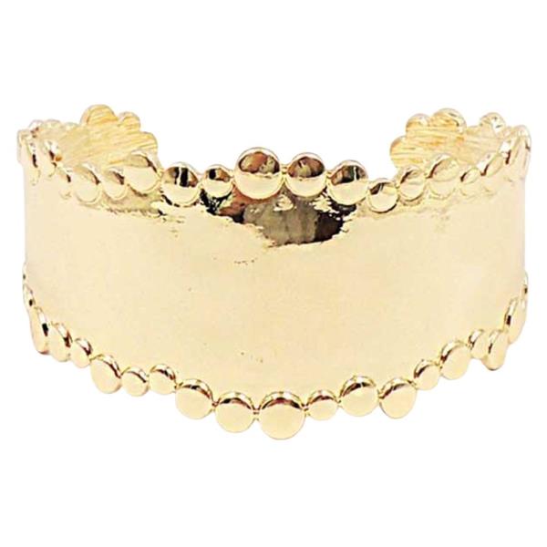 ROUND DIS WIDE CUFF BRACELET