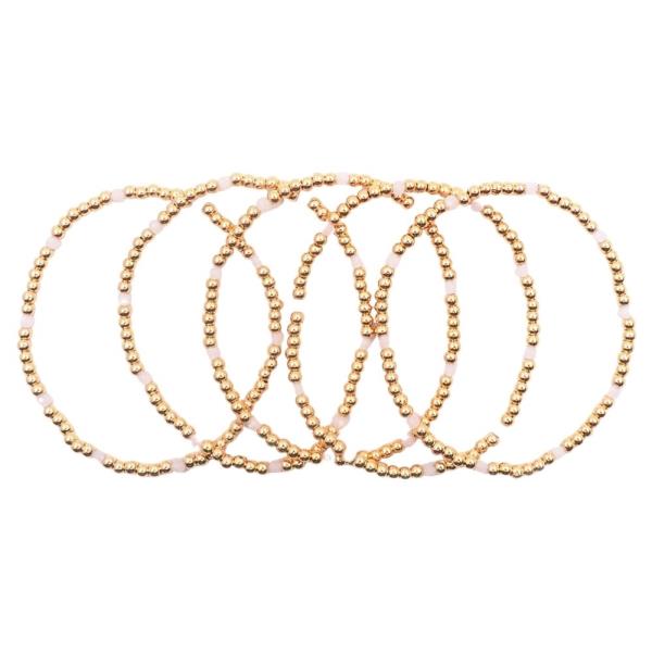 GLASS BEAD CCB STRETCH BRACELET SET