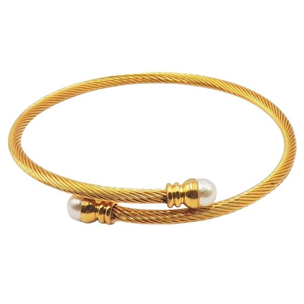 PEARL HEAD COIL BRACELET