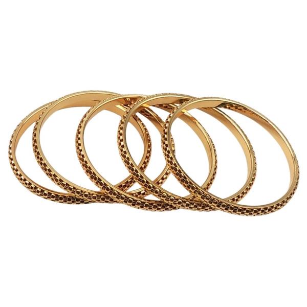 SNAKE CHAIN TEXTURED BANGLE SET BRACELET