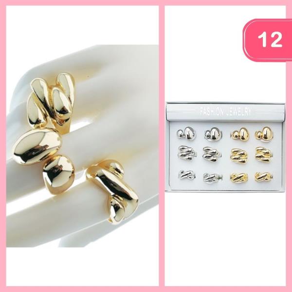 MIXED METAL RINGS (12 UNITS)
