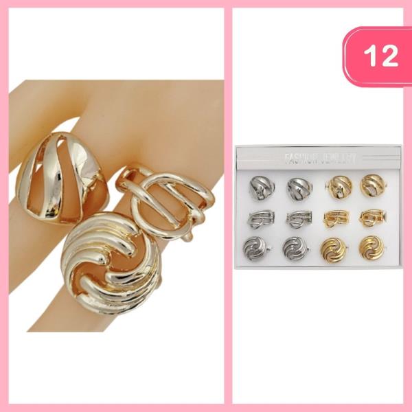 MIXED METAL RINGS (12 UNITS)