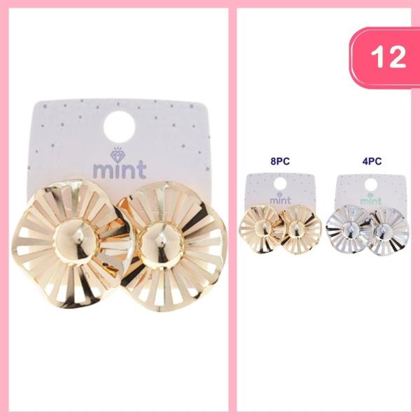 TEXTURED ROUND EARRING (12 UNITS)