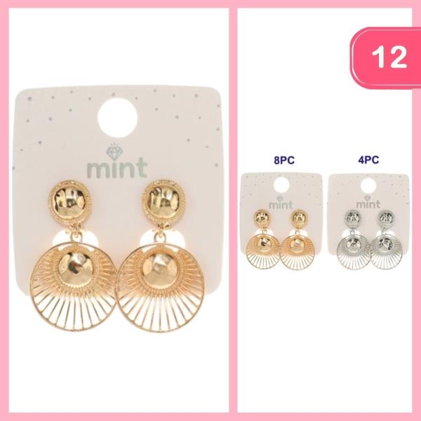 METAL DANGLE EARRINGS (12 UNITS)