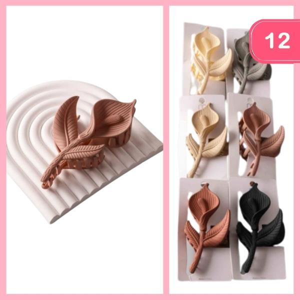 MATTE LILY CLAW CLIP (12 UNITS)