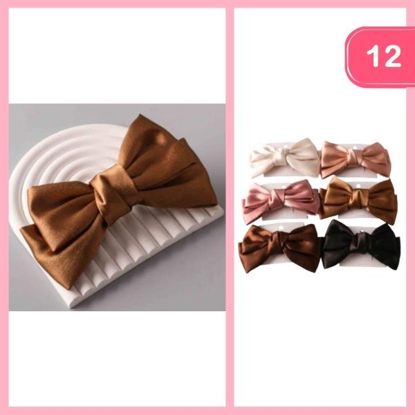 SATIN WINDSOR HAIR BOW  (12 UNITS)