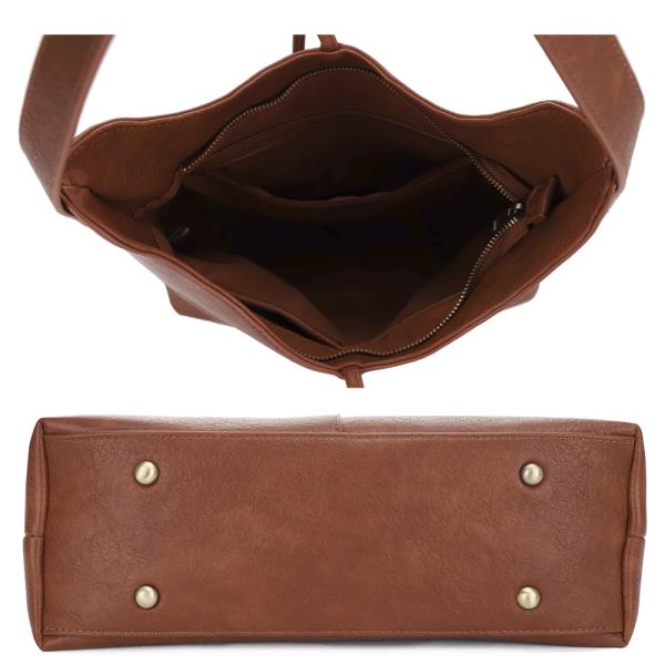 SMOOTH SHOULDER HOBO BAG