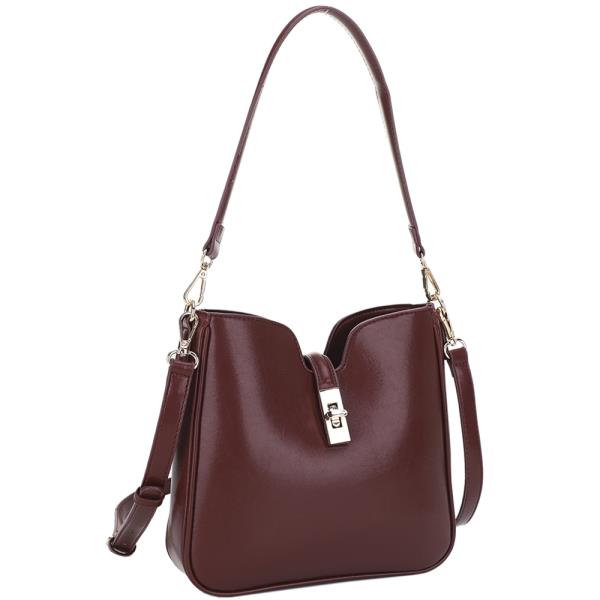 SMOOTH SHOULDER BAG W STRAP