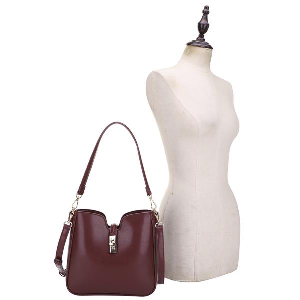 SMOOTH SHOULDER BAG W STRAP