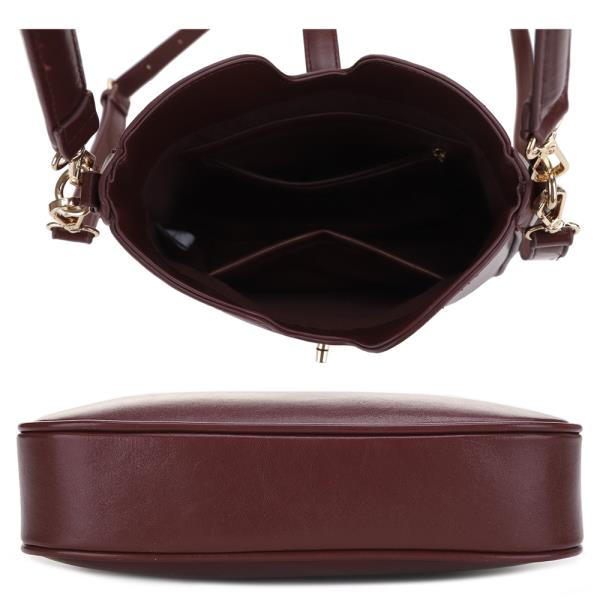 SMOOTH SHOULDER BAG W STRAP