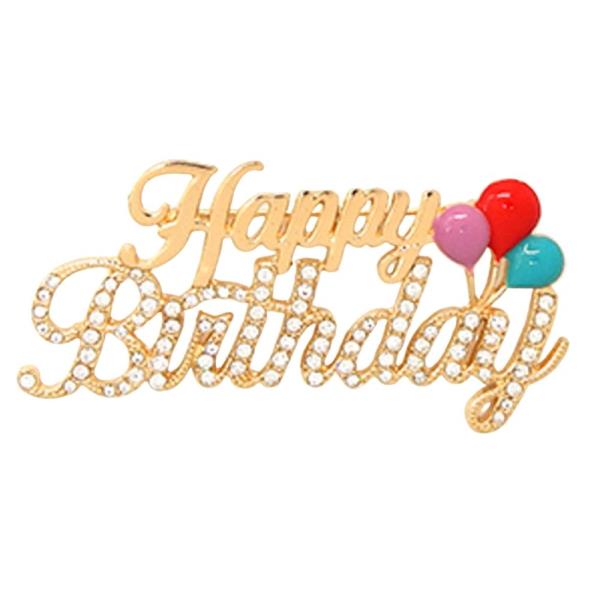 HAPPY BIRTHDAY BROOCH