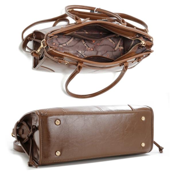 STYLISH BUCKLE DESIGN SATCHEL BAG