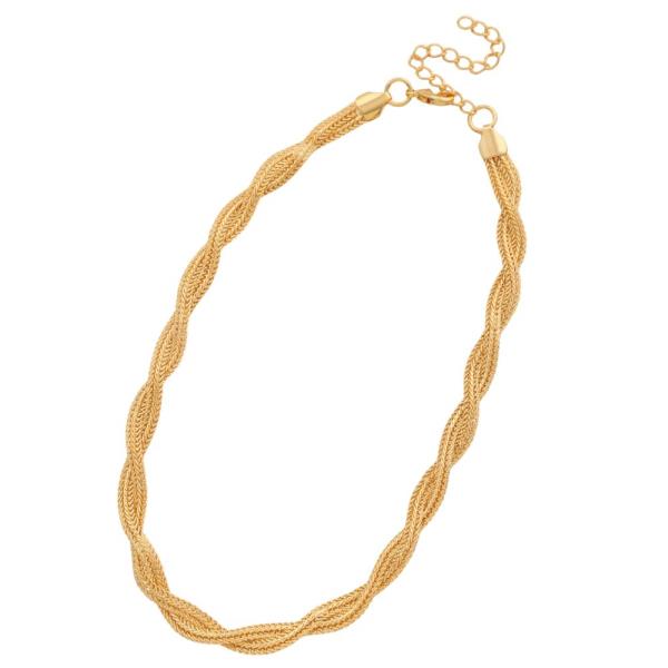 SODAJO CHAIN TWISTED LINK GOLD DIPPED NECKLACE