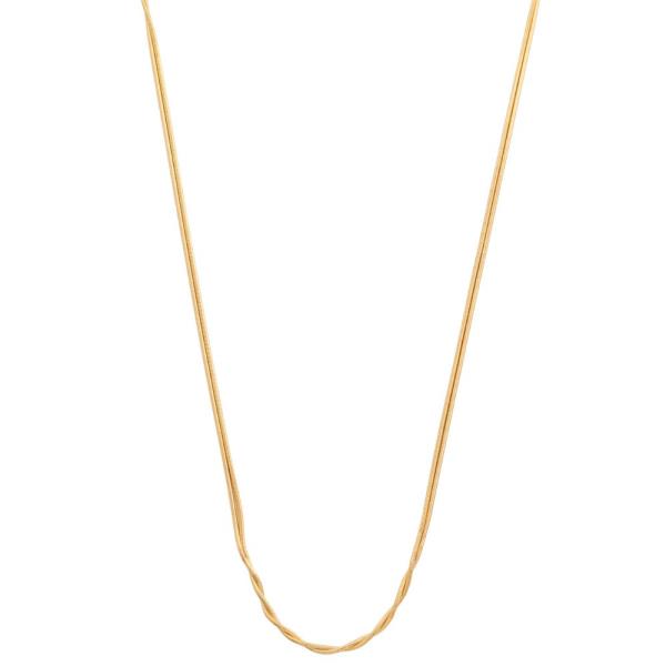 SODAJO TWISTED DAINTY LINK GOLD DIPPED NECKLACE