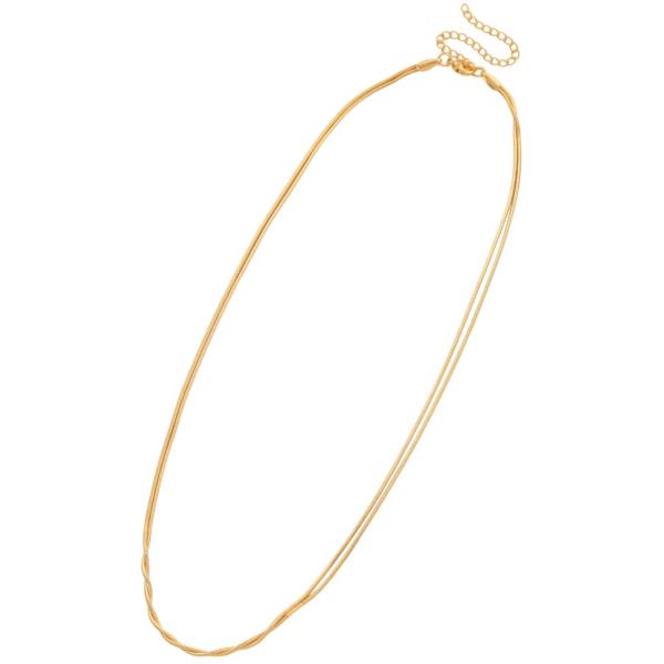 SODAJO TWISTED DAINTY LINK GOLD DIPPED NECKLACE