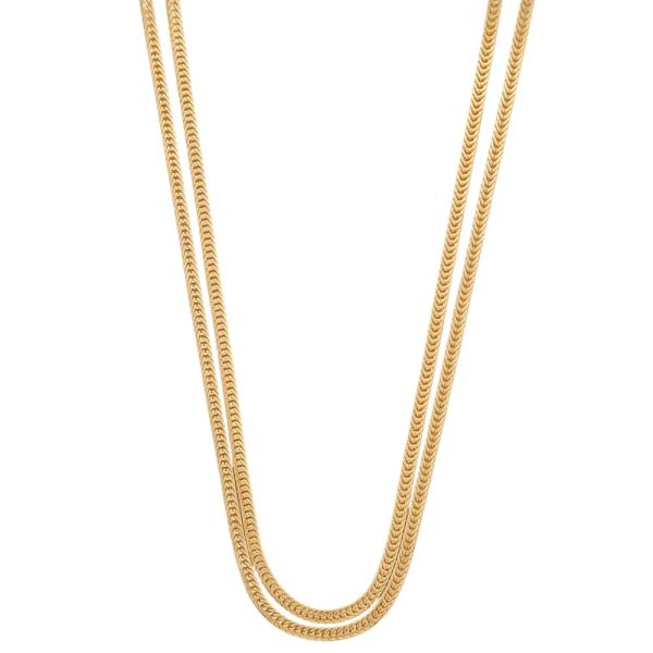 SODAJO LAYERED METAL GOLD DIPPED NECKLACE