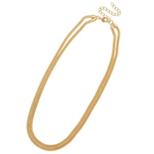 SODAJO LAYERED METAL GOLD DIPPED NECKLACE