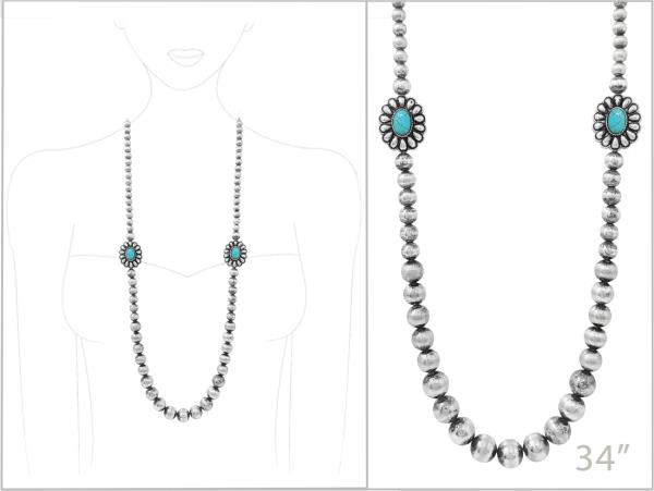 WESTERN NAVAJO SEMI STONE BEADED NECKLACE