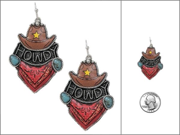 WESTERN HOWDY DANGLE EARRING
