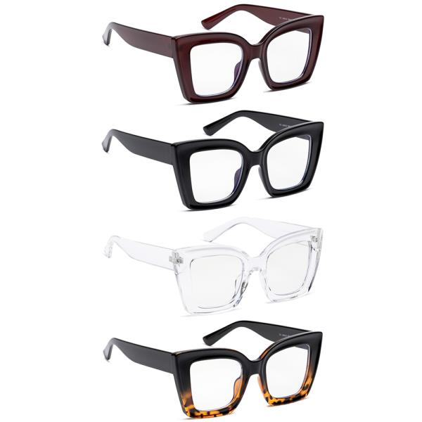 SQUARED CLEAR SUNGLASSES 1DZ