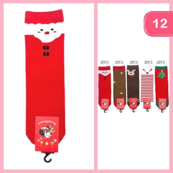 CHRISTMAS SOCKS (12 UNITS)
