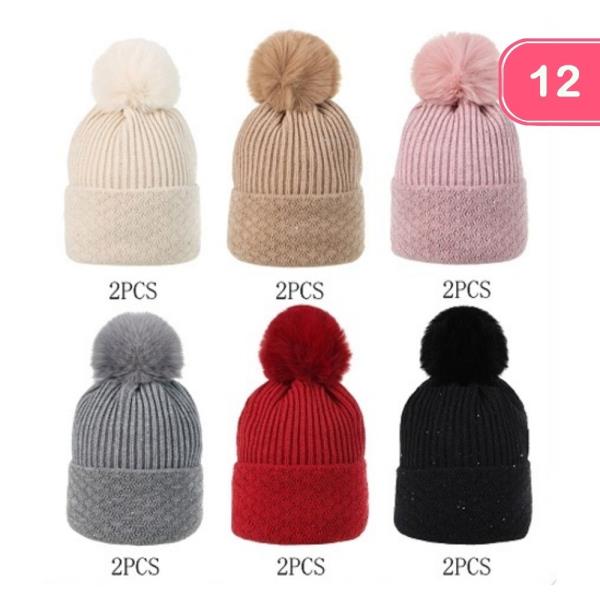 POM POM COZY BEANIE (12 UNITS)