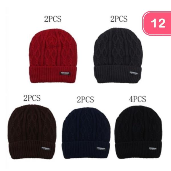 CABLE KNIT BEANIE (12 UNITS)