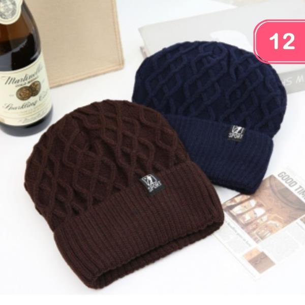 CABLE KNIT BEANIE (12 UNITS)