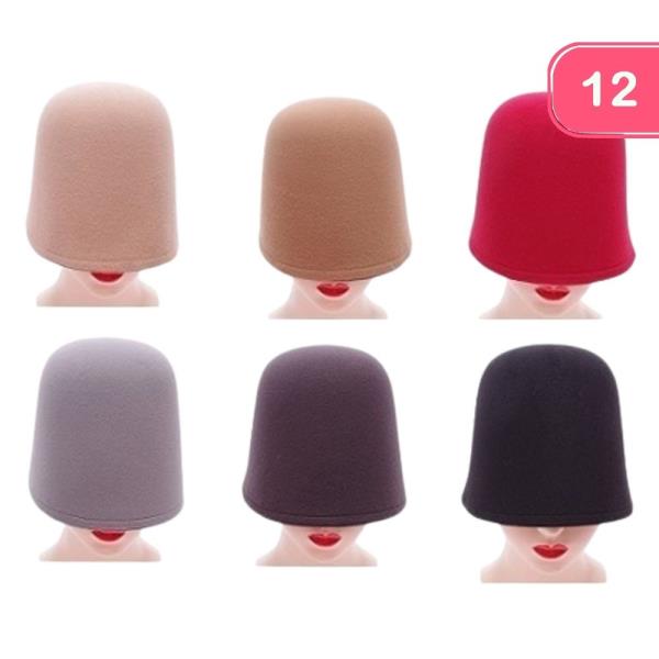 SOFT FELT DEEP BUCKET HAT (12 UNITS)