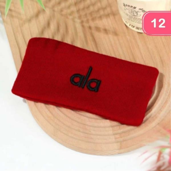 KNIT WIDE HEADWRAP WITH EMBROIDERY (12 UNITS)