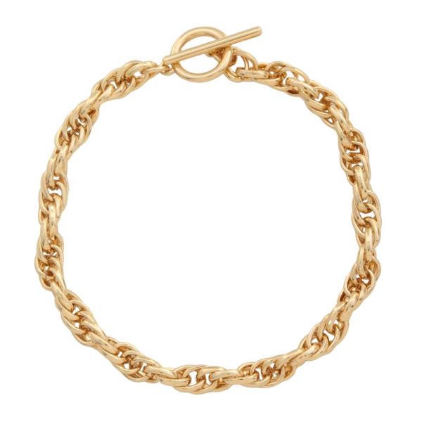 SODAJO CIRCLE LINK GOLD DIPPED BRACELET