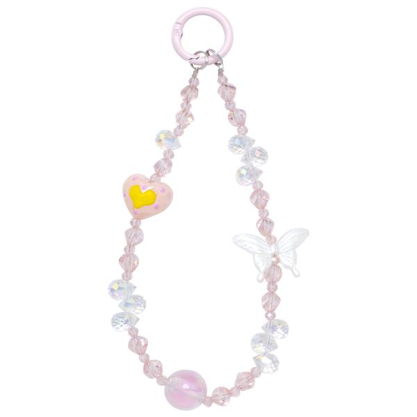 CRYSTAL BEADED DESIGN BAG CHARM KEY CHAIN