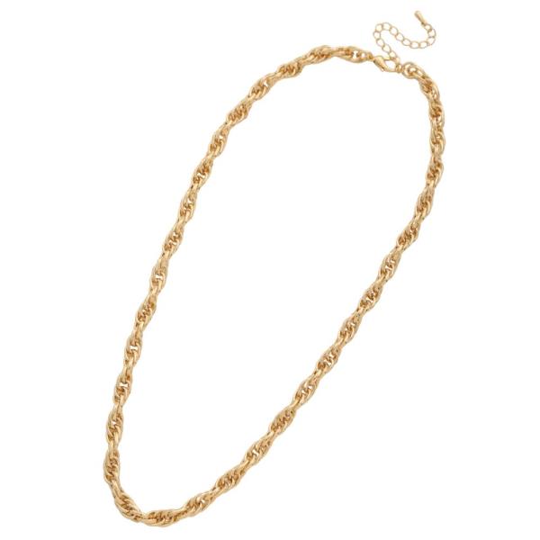 SODAJO TWISTED LINK GOLD DIPPED NECKLACE