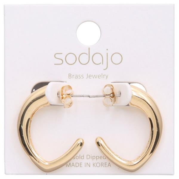 SODAJO OPEN CIRCLE GOLD DIPPED EARRING
