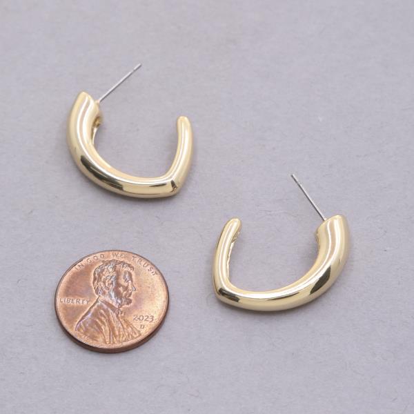 SODAJO OPEN CIRCLE GOLD DIPPED EARRING