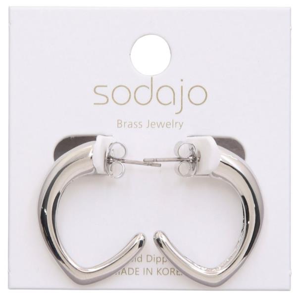 SODAJO OPEN CIRCLE GOLD DIPPED EARRING