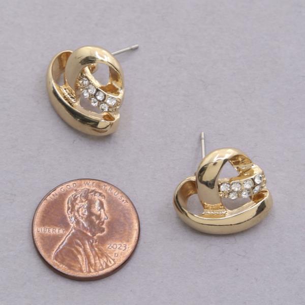 SODAJO HEART SHAPE GOLD DIPPED EARRING