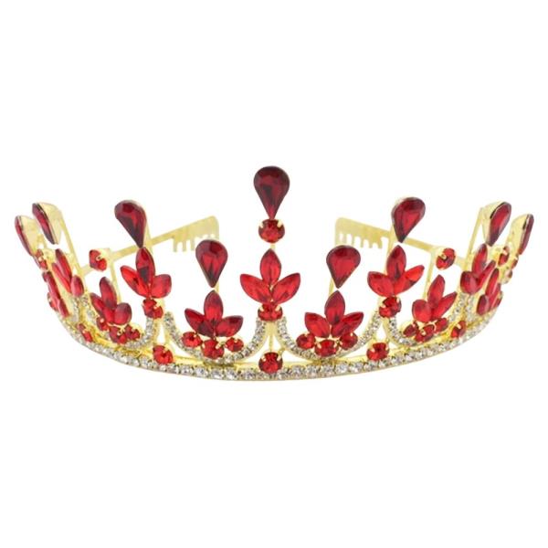 CUBIC ZIRCONIA FLORAL LEAF HAIR COMB