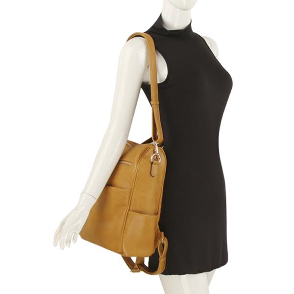 ZIPPER CONVERTIBLE HANDLE BACKPACK