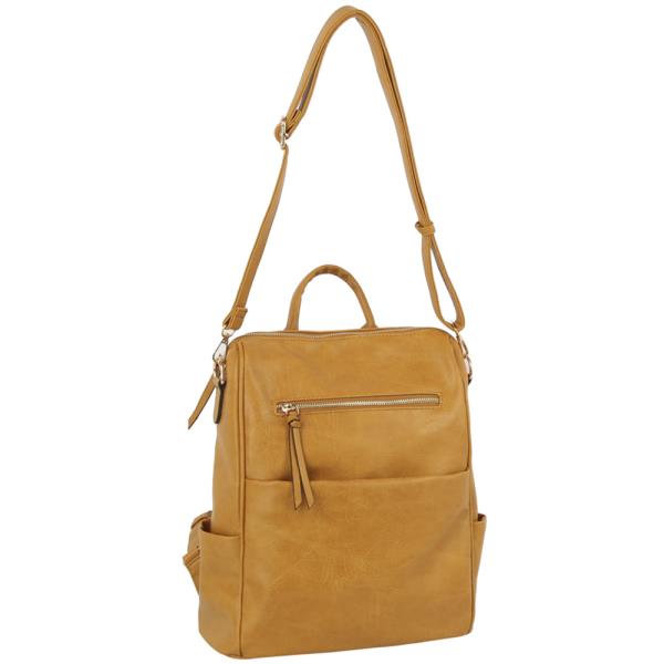 ZIPPER CONVERTIBLE HANDLE BACKPACK