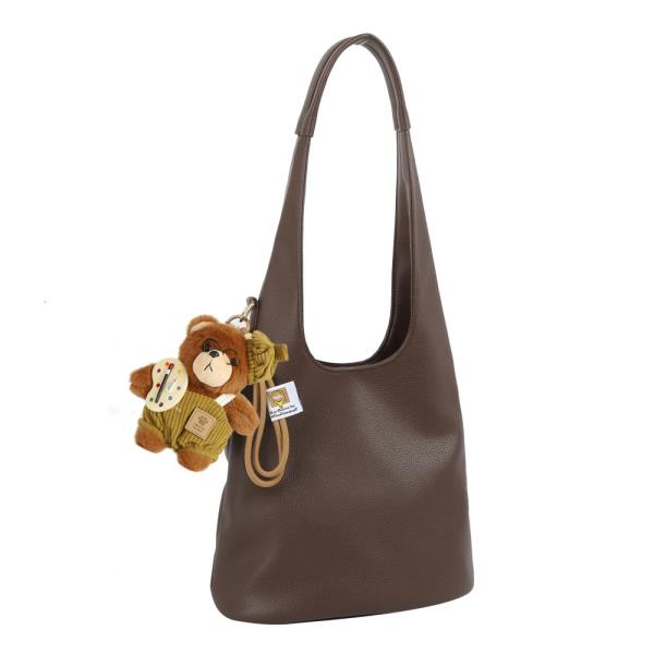 GLASS BEAR BAG CHARM KEYCHAIN