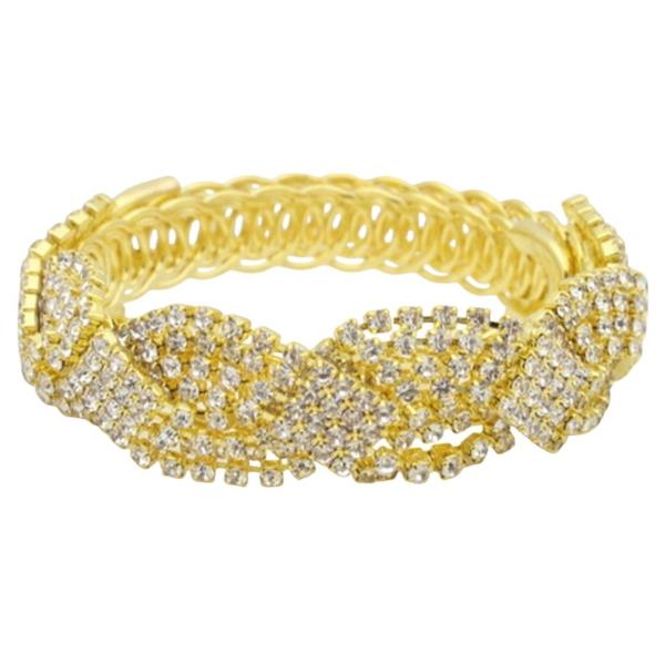 RHINESTONE WAVE BRACELET